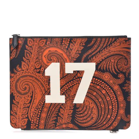 givenchy paisley clutch|GIVENCHY Calfskin Paisley Print Medium Clutch Orange.